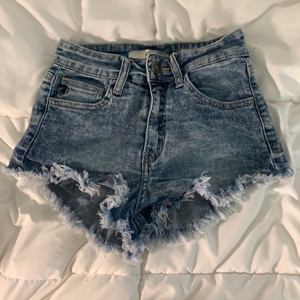 high rise jean shorts